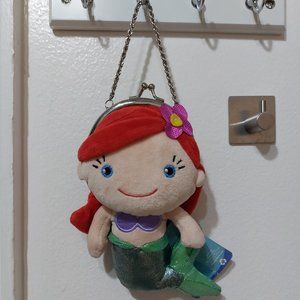 Super Cute The Little Mermaid Ariel Coin Purse Plush Doll Disney